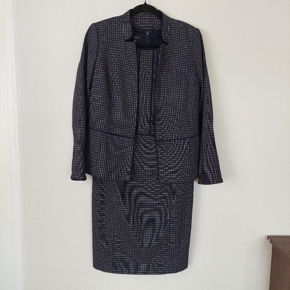Talbots Stretch Houndstooth Tweed Jacket and Dress Set - Picture 2 of 11